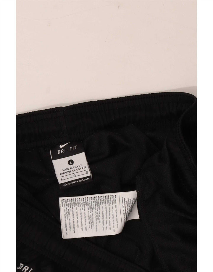 Nike Herre Dri Fit sportsshorts, store sorte polyester