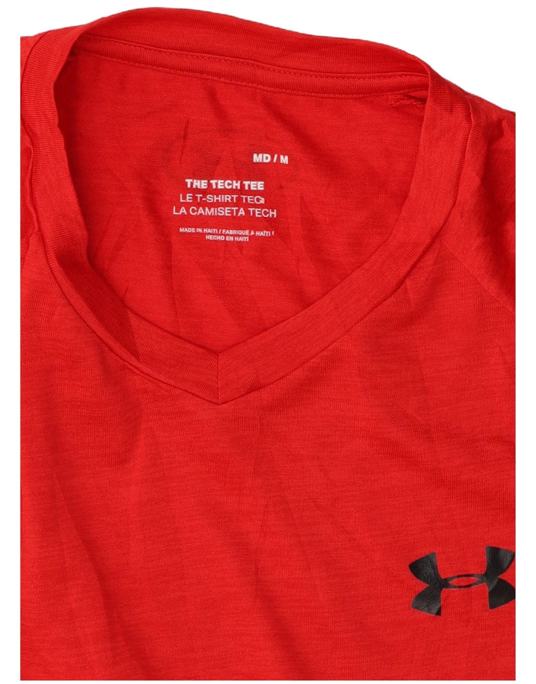 UNDER ARMOUR Herre T-Shirt Top Medium Rød Polyester