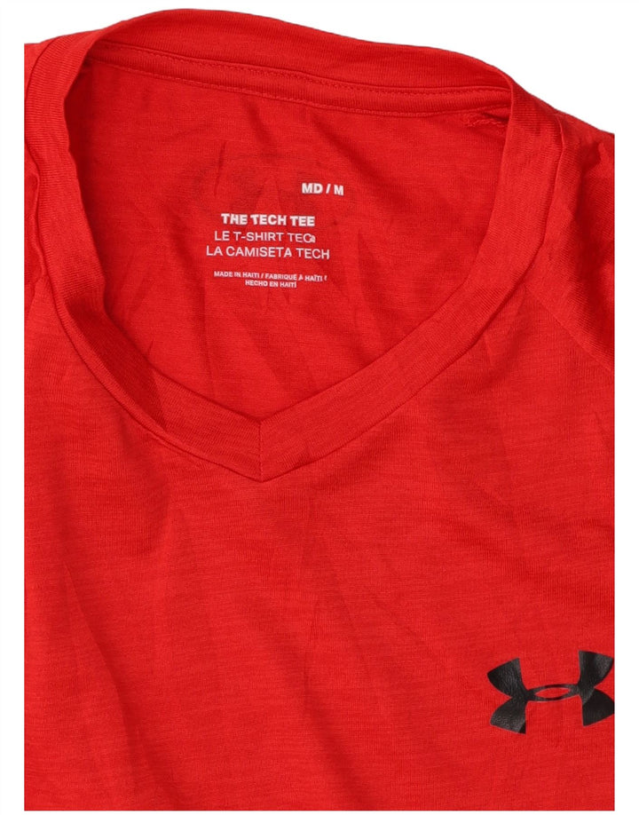 UNDER ARMOUR Herre T-Shirt Top Medium Rød Polyester