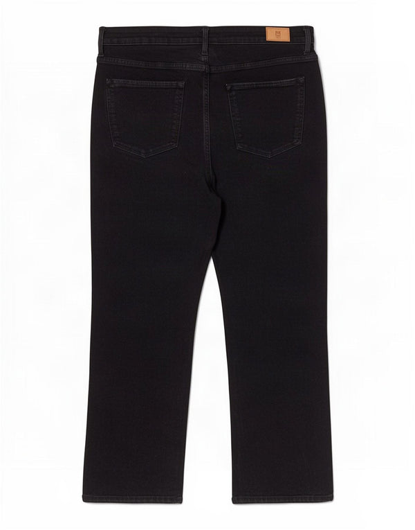 Marks & Spencer Dame The Eva Crop Bootcut Jeans UK 20 2XL W40 L27 Sort