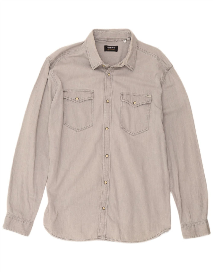Jack & Jones Denimskjorte til mænd XL Grå
