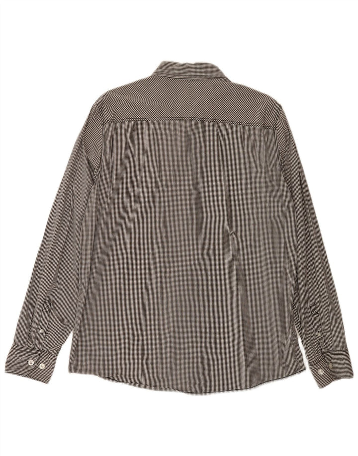 FAT FACE Mens Shirt XL Grey Gingham Cotton