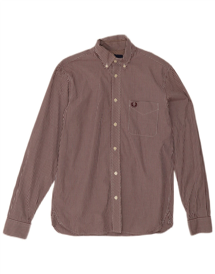 Fred Perry Herreskjorte Lille Bourgogne Gingham Bomuld