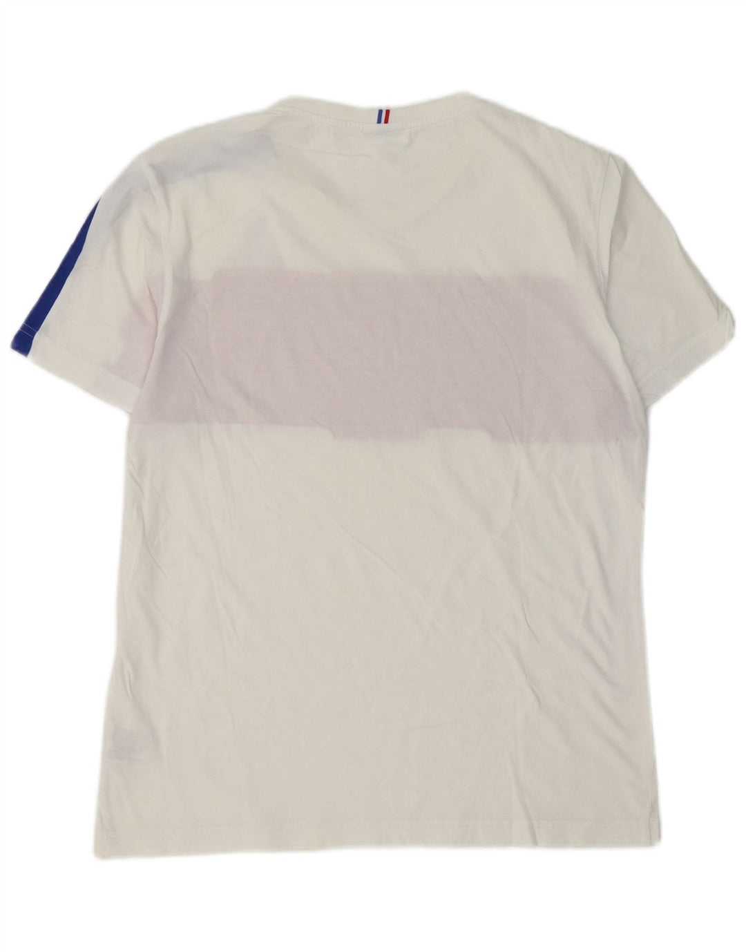 LE COQ SPORTIF Herre T-Shirt Top Medium Hvid Colourblock Bomuld