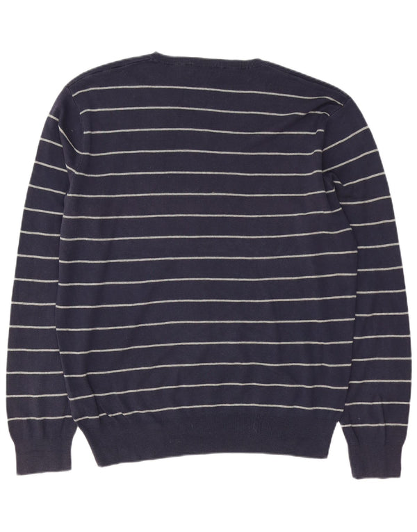 POLO RALPH LAUREN Herre V-hals sweater Stor marineblå stribet