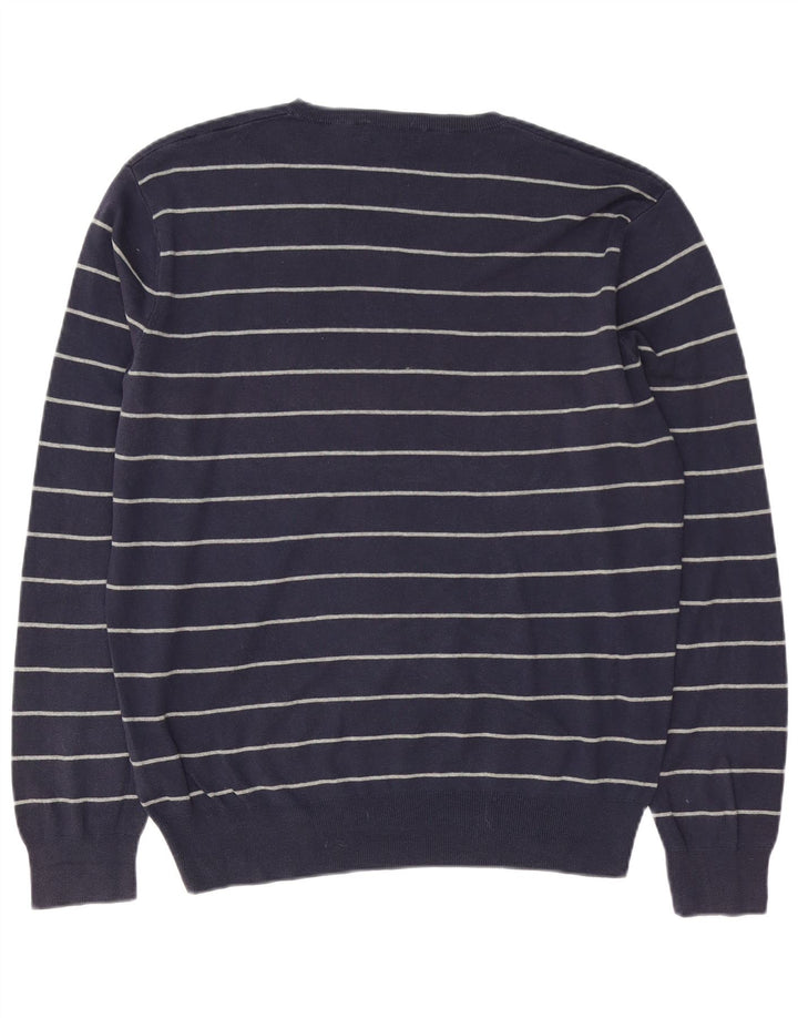 POLO RALPH LAUREN Herre V-hals sweater Stor marineblå stribet