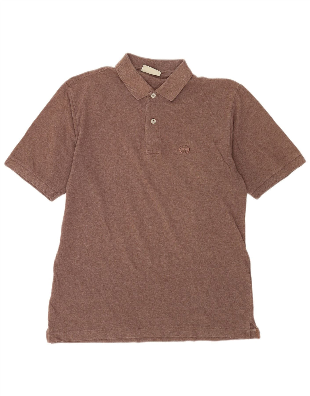 Sergio Tacchini Herre poloshirt IT 50 Stor brun bomuld