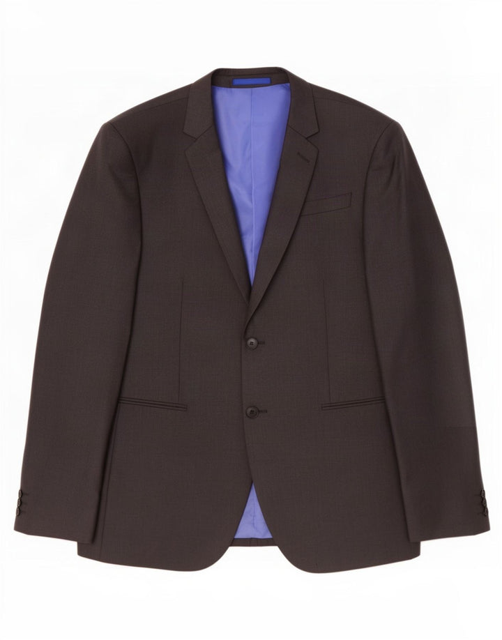 Marks & Spencer Herre 2-knaps blazerjakke UK 42 Stor grå polyester