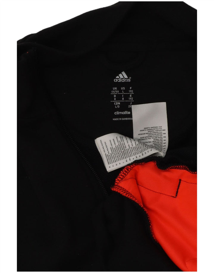 Adidas Herre Climalite træningsdragt Topjakke UK 44/46 Stor sort bomuld