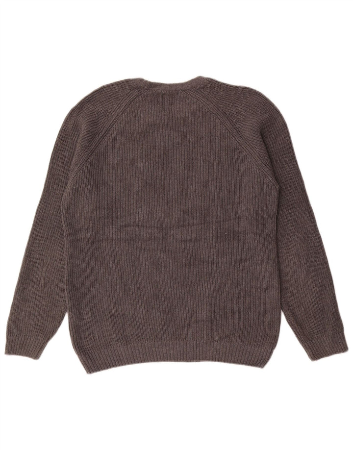 Zara Herre sweater med rund hals, mellemgrå bomuld