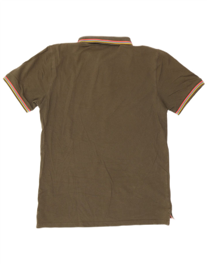 Sundek Herre Polo Shirt Stor Khaki Stribet Bomuld