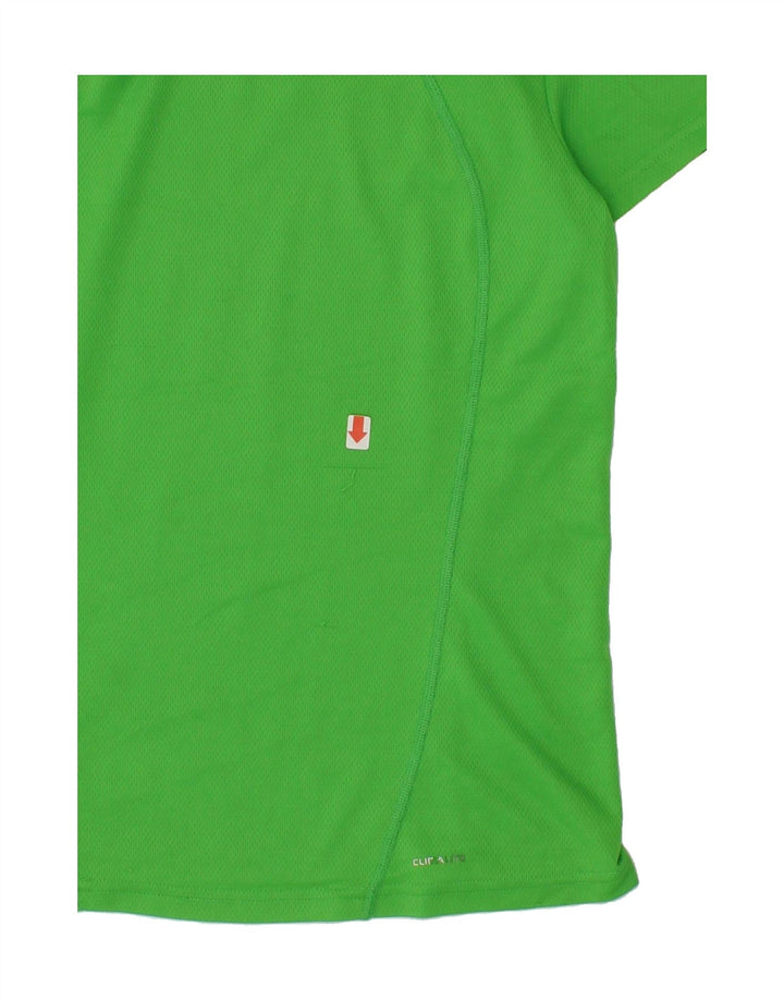 ADIDAS Womens T-Shirt Top UK 10 Small Green Polyester Vintage Adidas and Second-Hand Adidas from Messina Hembry 