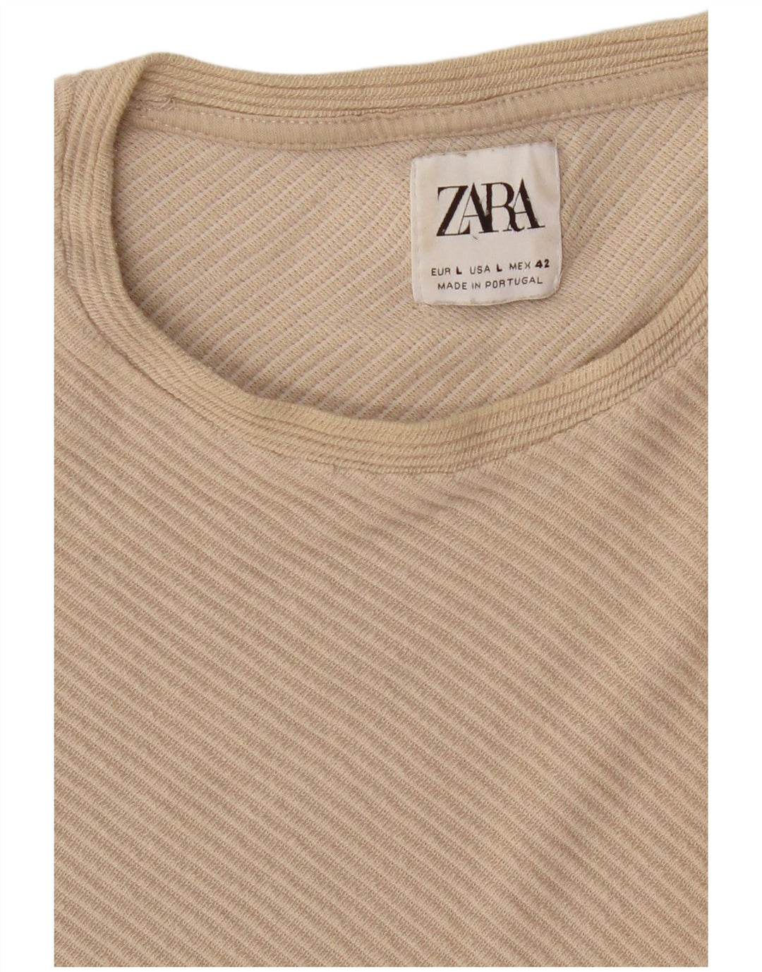 ZARA Herre Top Langærmet Stor Beige
