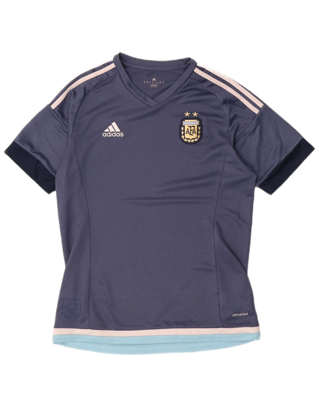 Adidas Herre Climalite T-Shirt Top Medium Marineblå Colourblock Polyester