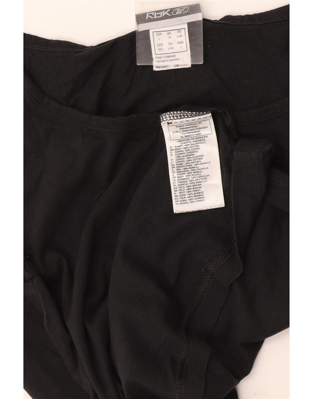 Reebok Dame T-Shirt Top UK 14 Stor Grå Bomuld