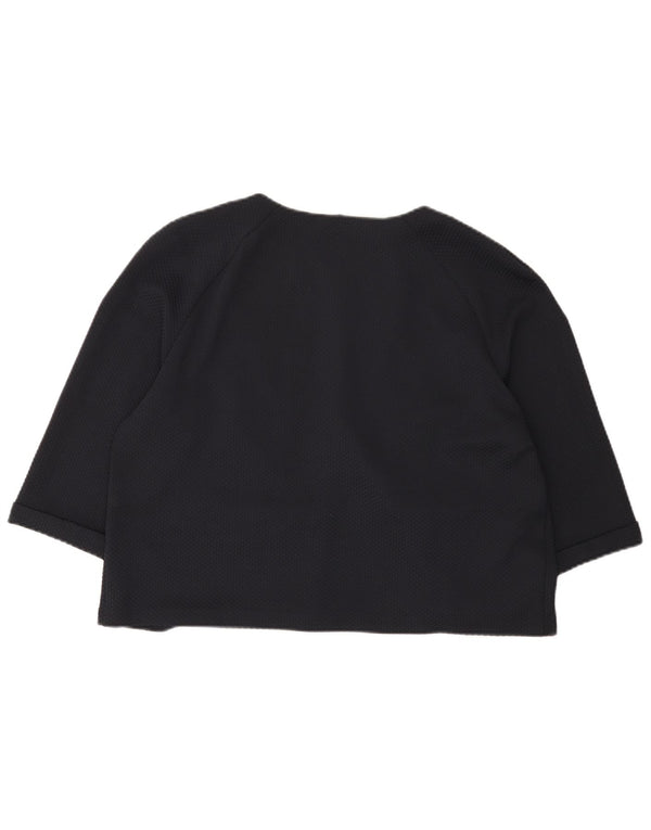 Marks & Spencer Dame Crop 3/4-ærmet blazerjakke UK 16 Large Navy Blue