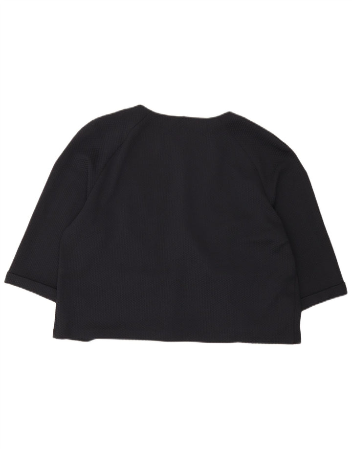 Marks & Spencer Dame Crop 3/4-ærmet blazerjakke UK 16 Large Navy Blue