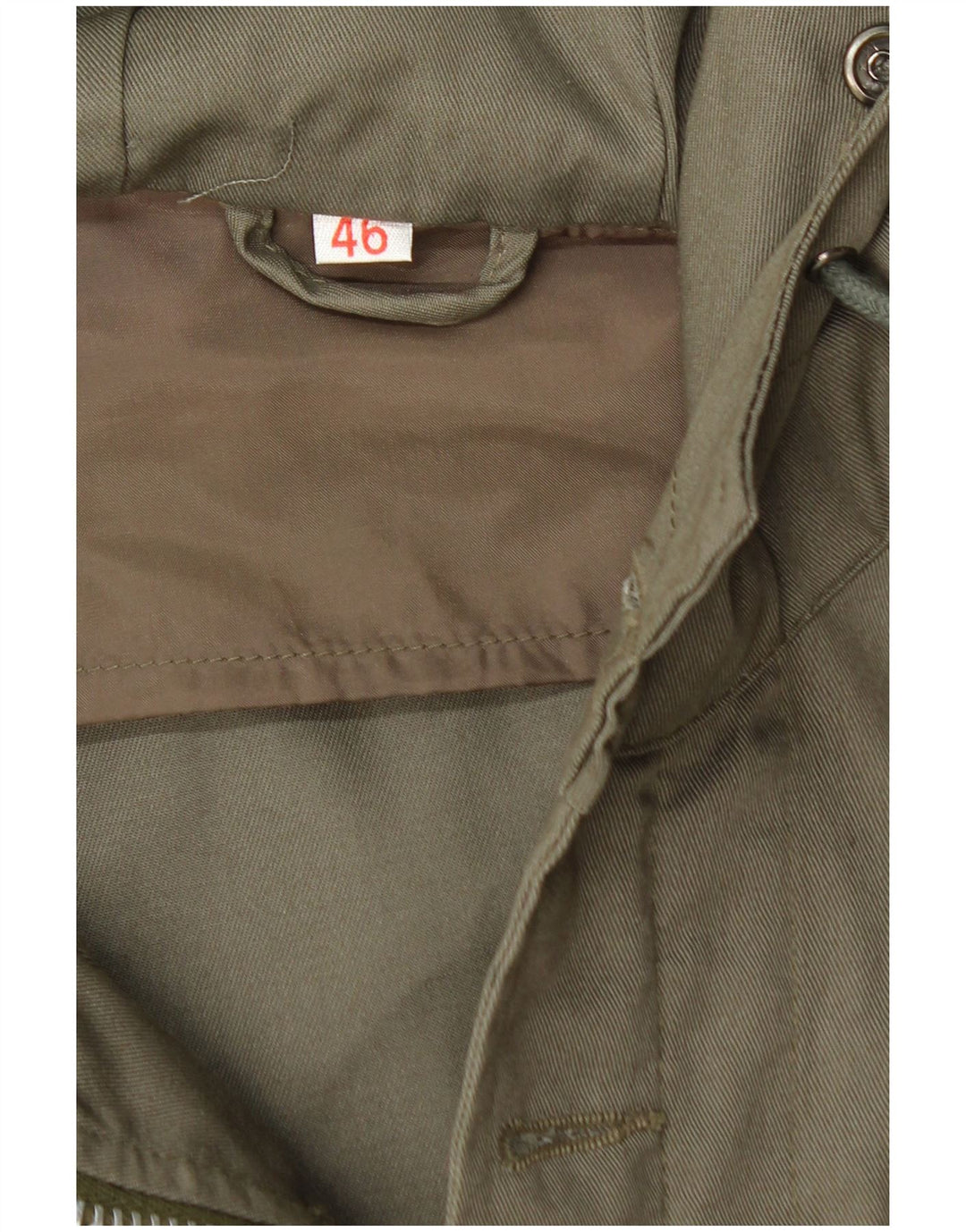 Vintage Herre Hooded Parka Jacket IT 46 Small Khaki