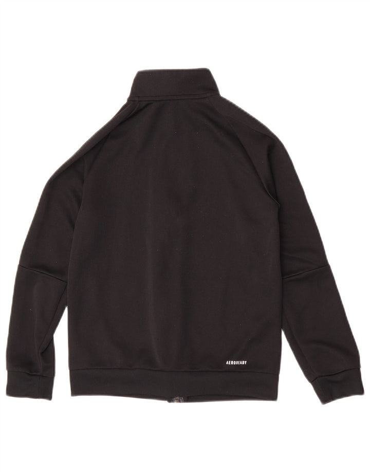 Adidas Boys Aeroready Træningsdragt Topjakke 9-10 År Sort Polyester