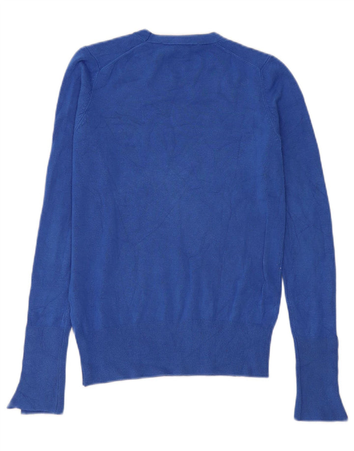 Zara Dame sweater med rund hals DK 10 Small Blue Viscose