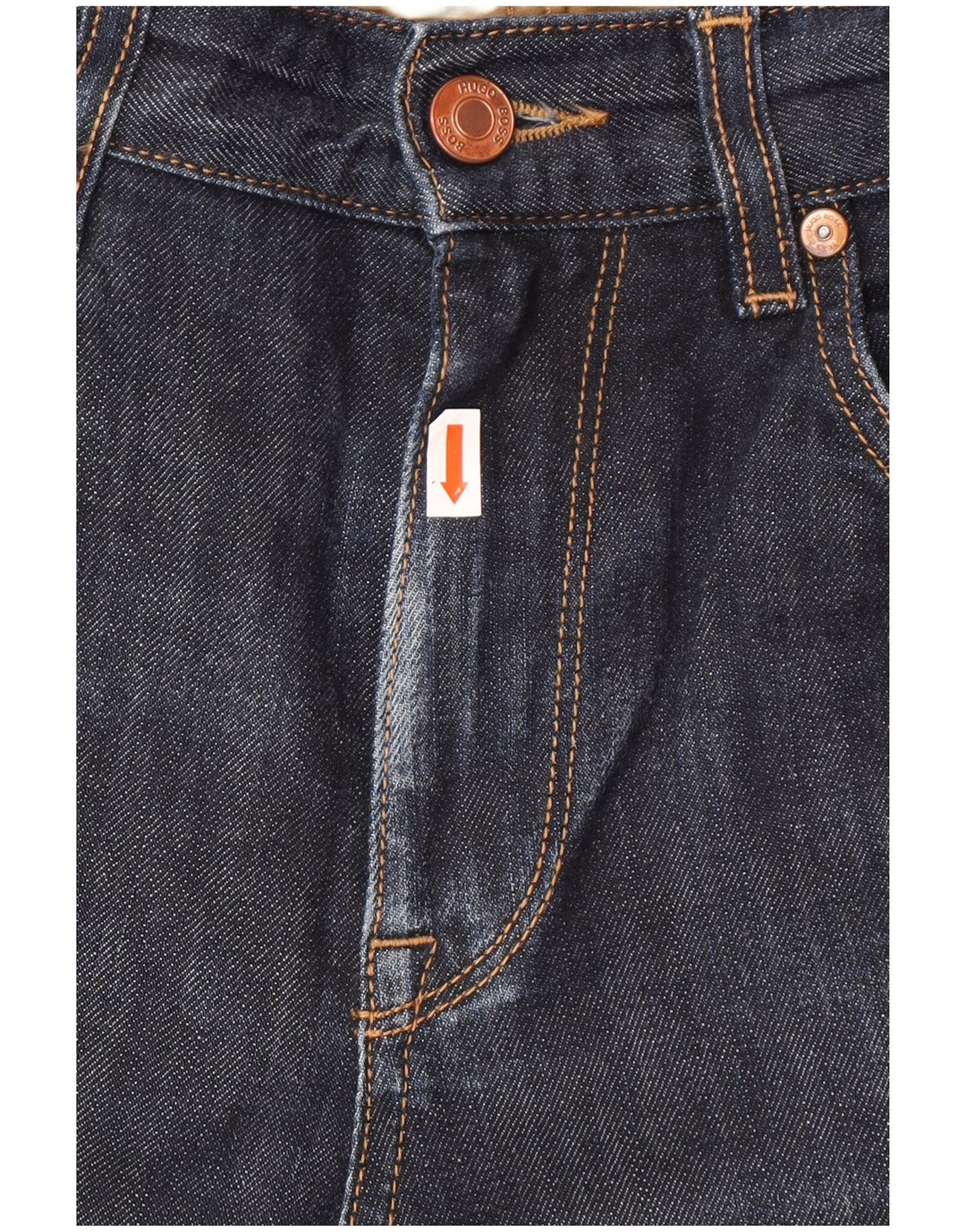 HUGO BOSS Straight jeans til mænd W31 L34 Marineblå bomuld