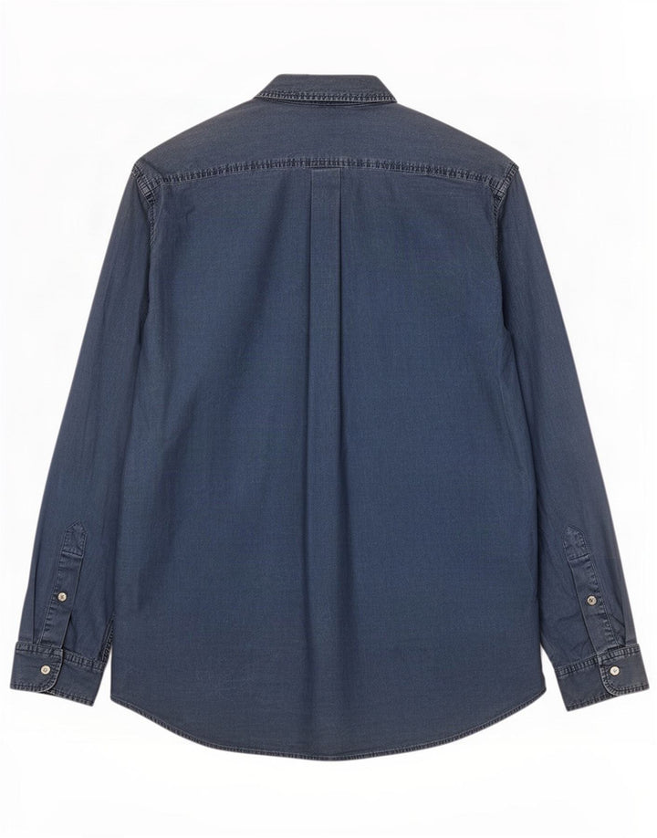 Murphy & Nye Herre Marine Heritage Shirt Stor marineblå bomuld