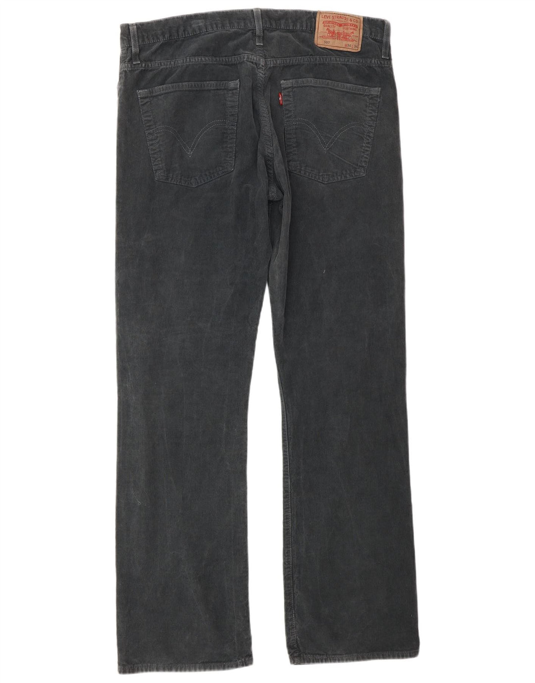 LEVI'S Herre 507 Bootcut Corduroy Bukser W36 L34 Grå Bomuld Classic