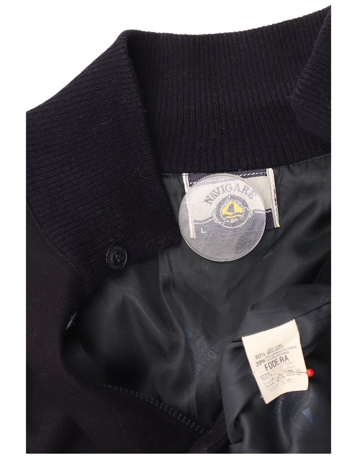 Navigare Bomberjakke til mænd UK 40 Stor marineblå uld