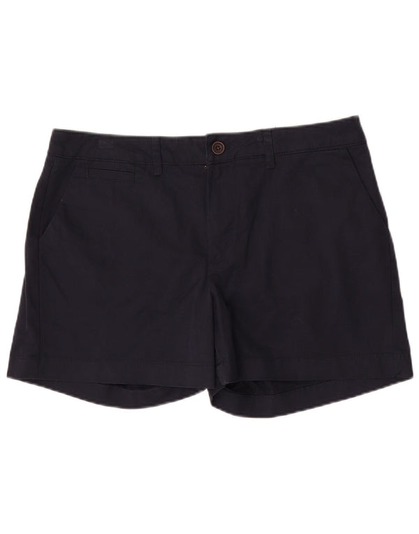 Fat Face Dame Chino Shorts UK 12 Medium W34 Navy Blue Bomuld