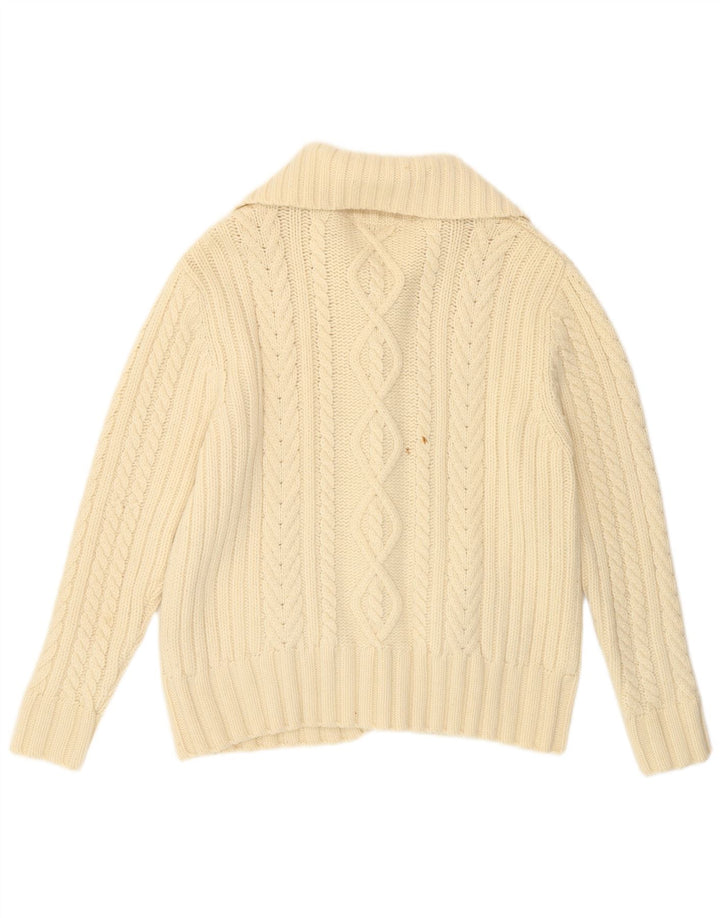 Vintage dame cardigan sweater IT 44 Medium Off White Uld