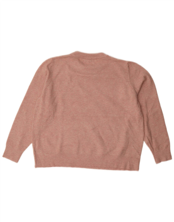 Marks & Spencer Dame Oversized Crew Neck sweater UK 16 Large Pink
