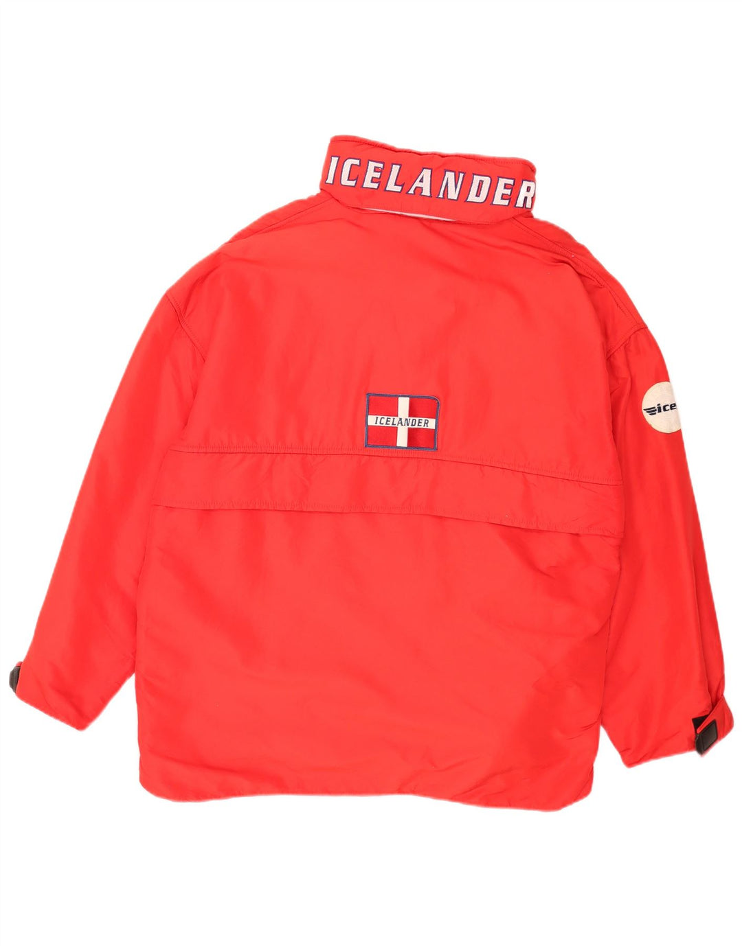Vintage Herre Utility Hooded Anorak Jacket UK 40 Large Red Polyamide