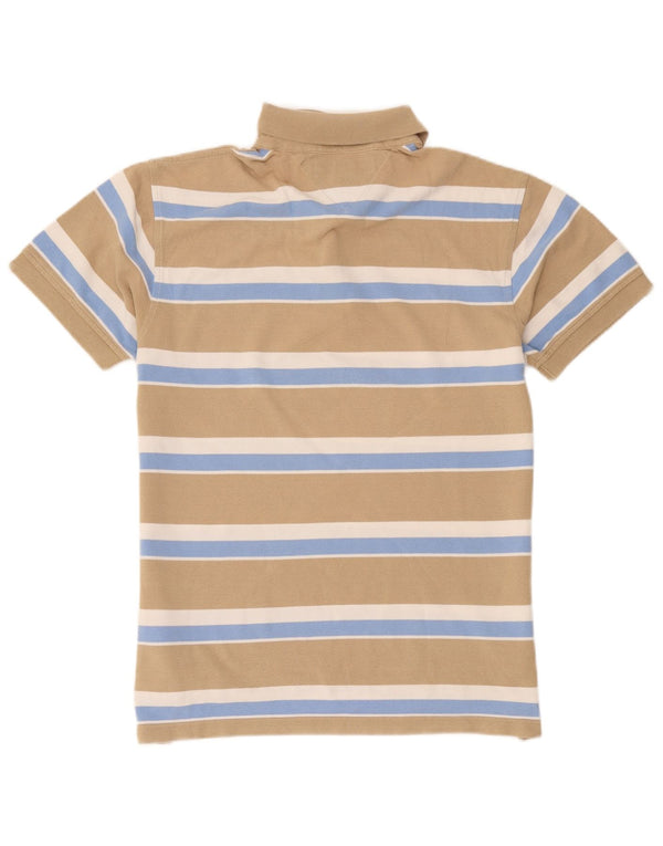 Tommy Hilfiger herre poloshirt Lille beige stribet bomuld