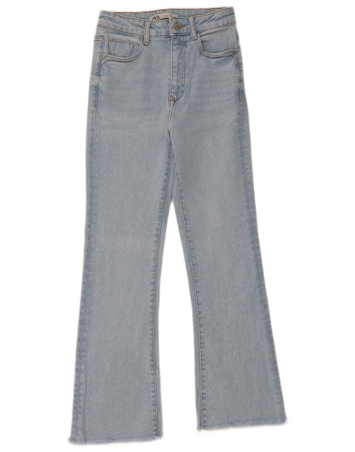 Zara Dame Flared Jeans EU 34 2XS W24 L27 Blå