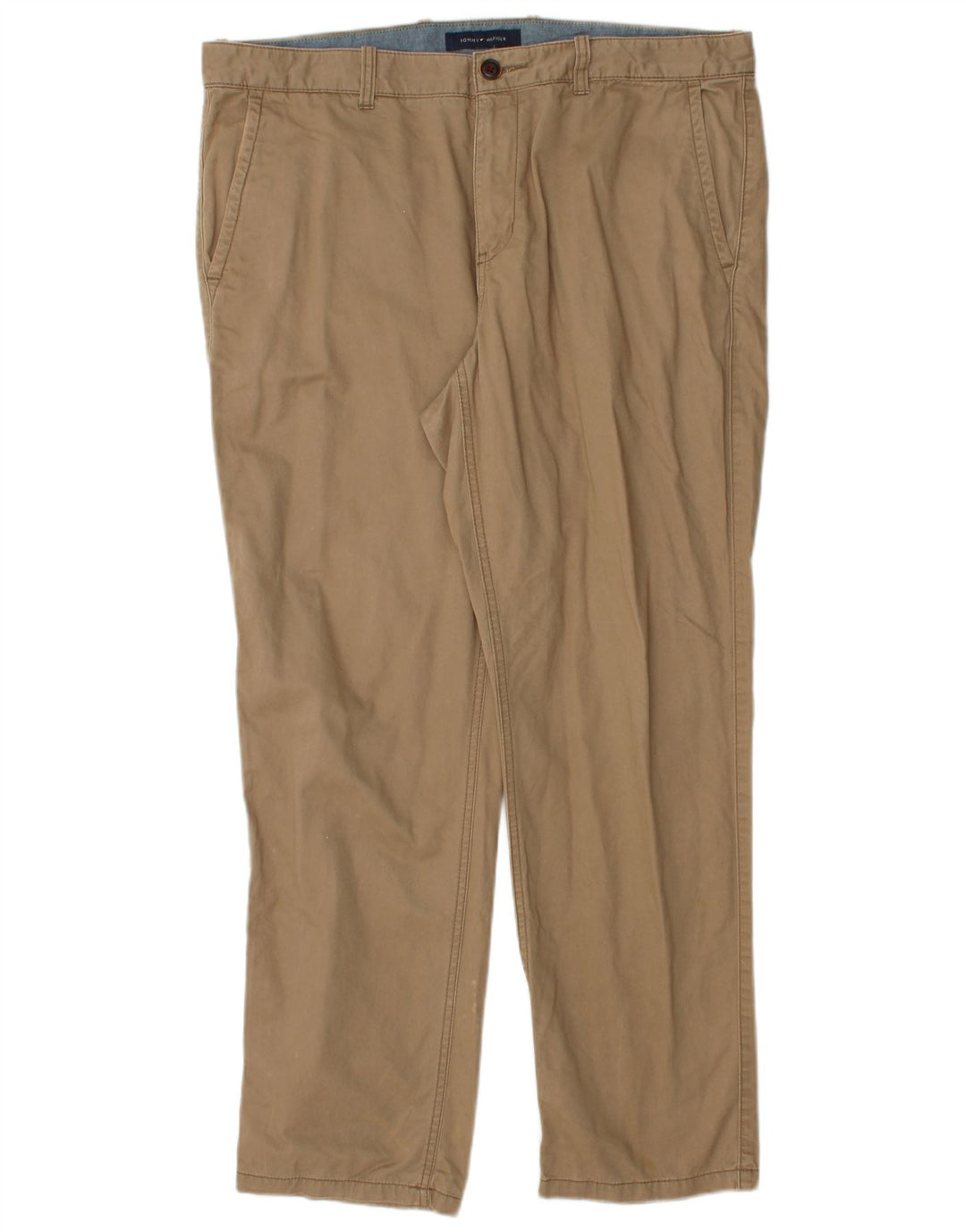 TOMMY HILFIGER Straight Chino-bukser til mænd W36 L30 Beige Bomuld