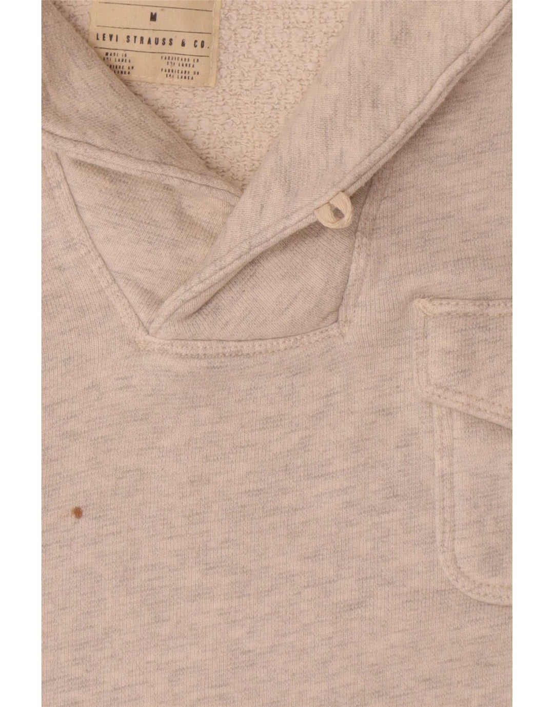 Levi's Herre Shawl Neck Sweatshirt Jumper Medium Grey Flecked Bomuld