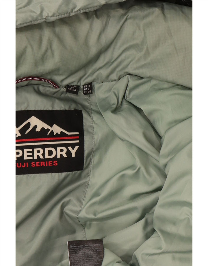 Superdry Polstret hættejakke til kvinder UK 12 Medium Green Polyester