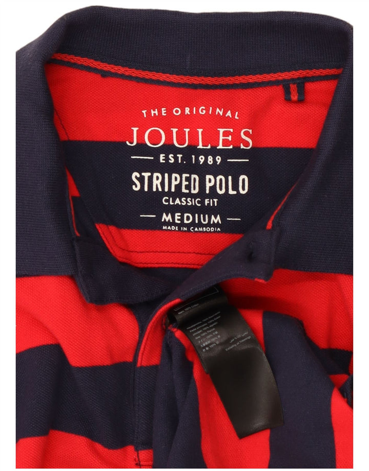 Joules Poloshirt til mænd i klassisk pasform Medium rødstribet bomuld