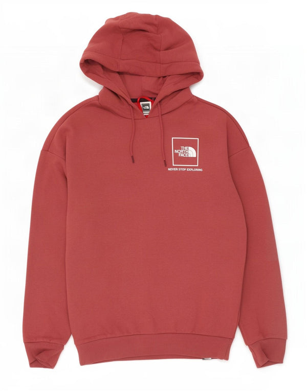 The North Face Graphic Hoodie Jumper UK 14 Medium Maroon Cotton