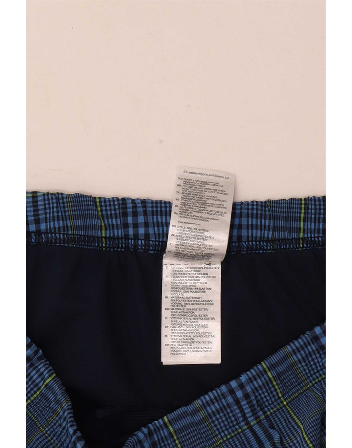 Adidas badeshorts til mænd XL marineblå ternet polyester