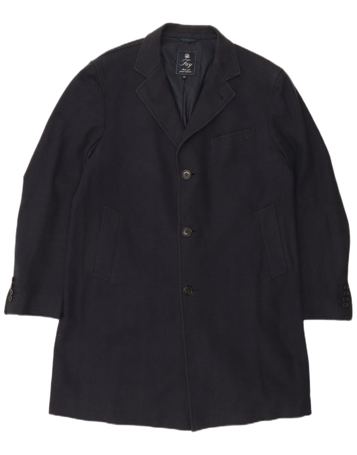 FAY Dameoverfrakke UK 18 XL Marineblå sildebensbomuld