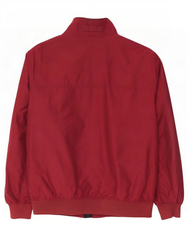 Gant Herre Bomber Windbreaker Jacket UK 42 XL Burgundy Polyester
