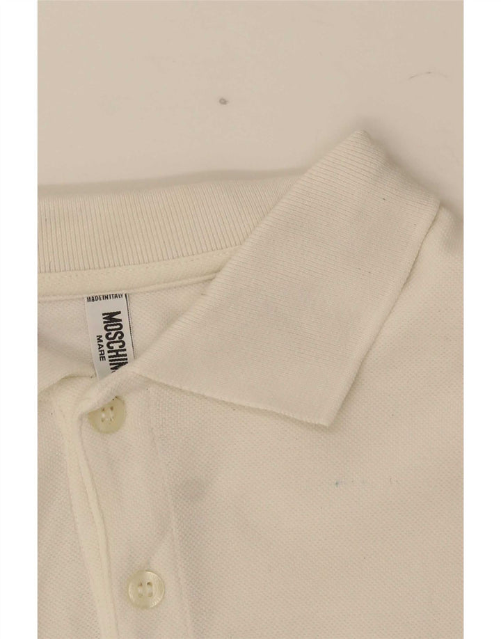 Moschino herre poloshirt Medium hvid bomuld
