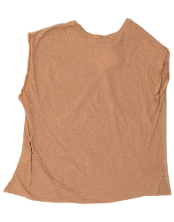 Zara Damevest Top UK 16 Stor Beige Polyester