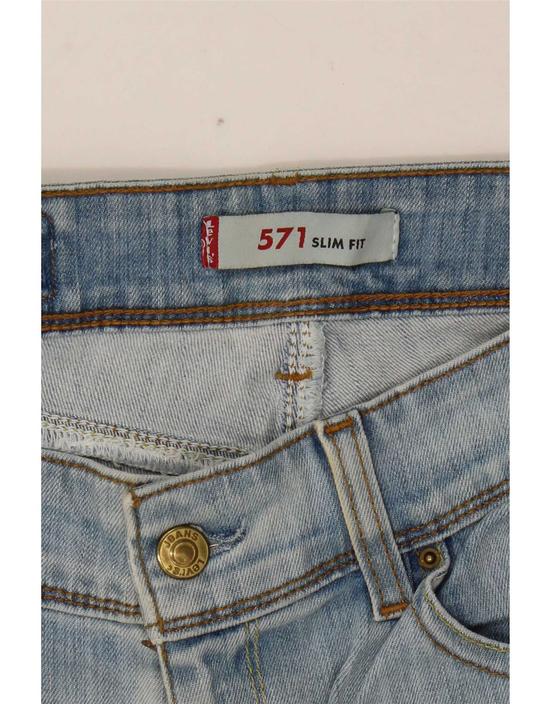 Levi's Dame 571 Slim Jeans W31 L34 Blå Bomuld