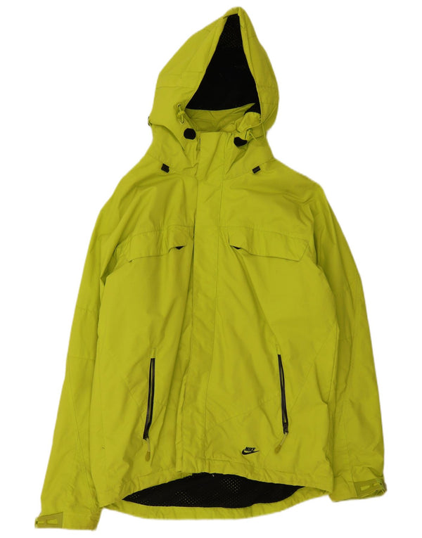 Nike Mens Hooded Rain Jacket UK 39/41 Medium Green Nylon