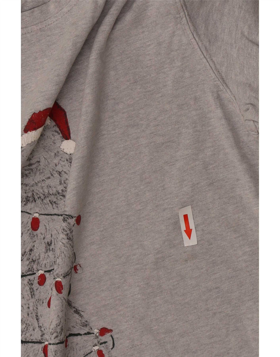 Fat Face Herre grafisk T-shirt Top Lille grå Flecked Bomuld