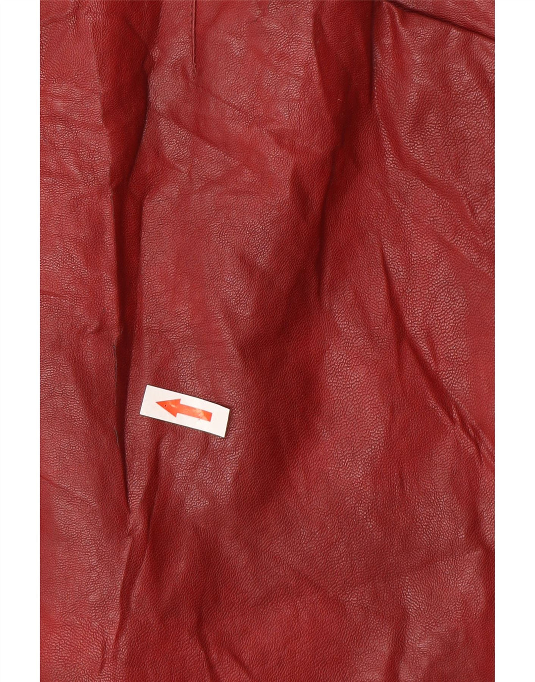 Zara Dame Læder Nederdel Small W26 Burgundy