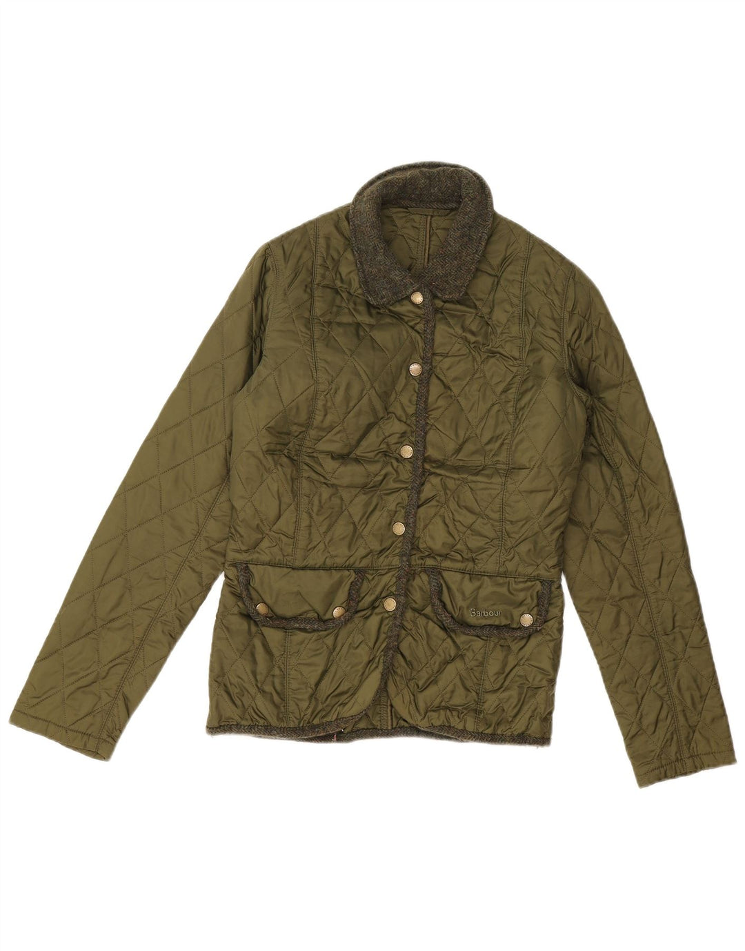 Barbour Quiltet jakke til kvinder UK 8 Small Khaki