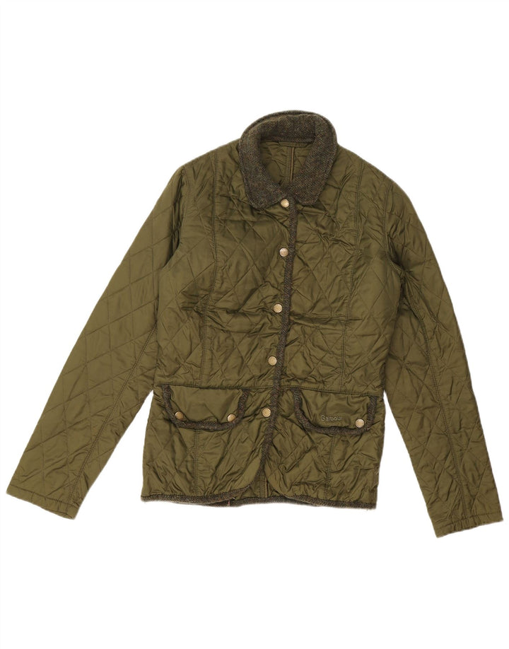 Barbour Quiltet jakke til kvinder UK 8 Small Khaki